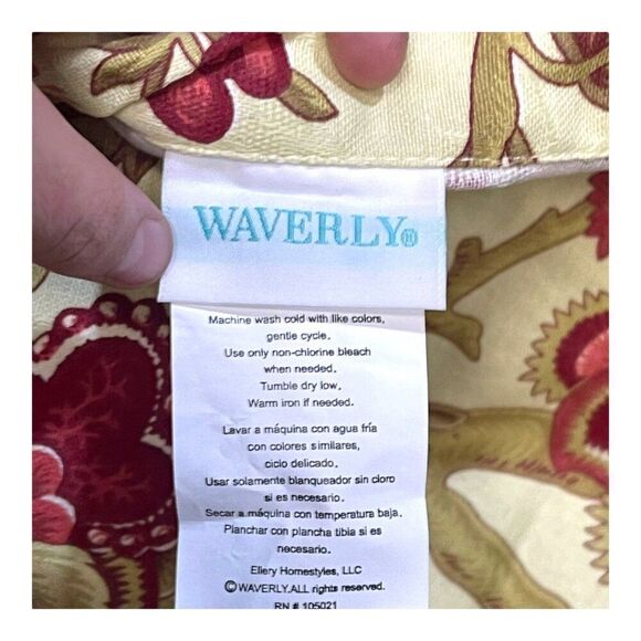 Waverly Jacobean Floral Print Pillow Sham Large King Flowers pillowcase 38x24 - Picture 3 of 6